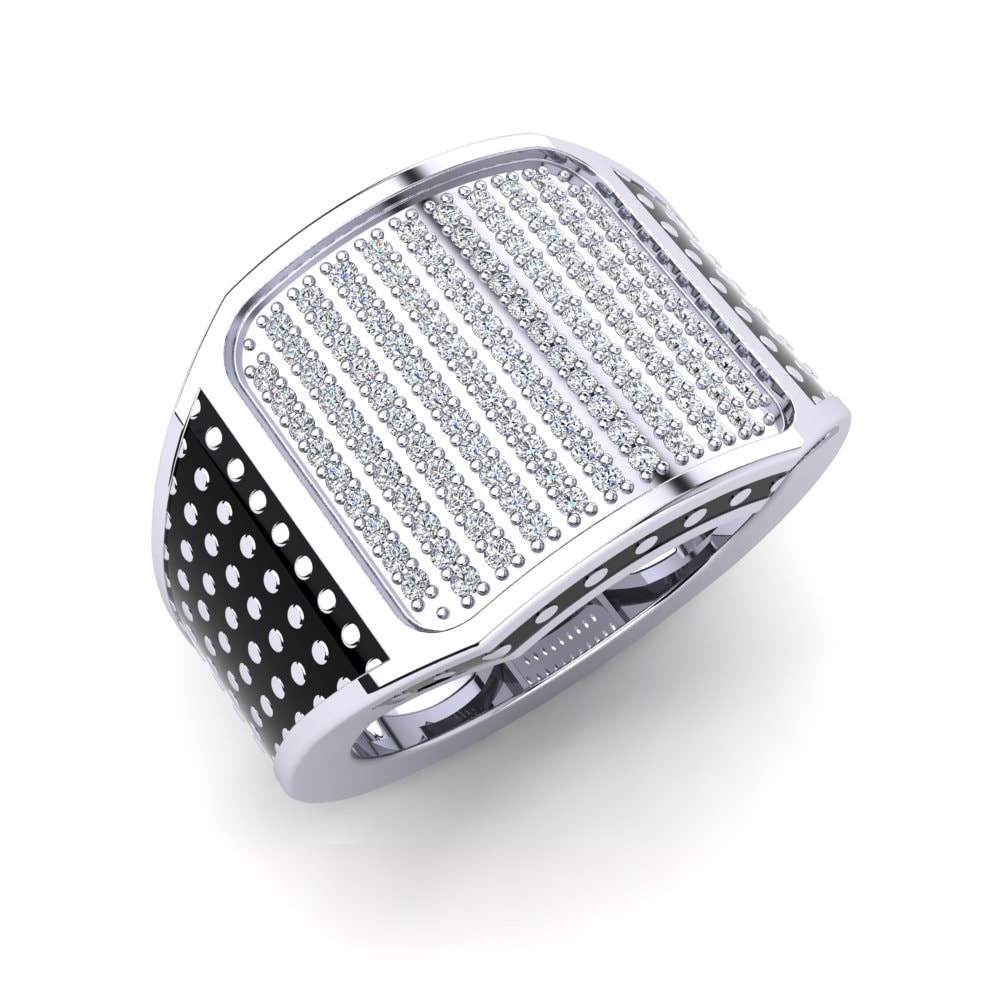 Diamant-saffier Heren ring Almondo
