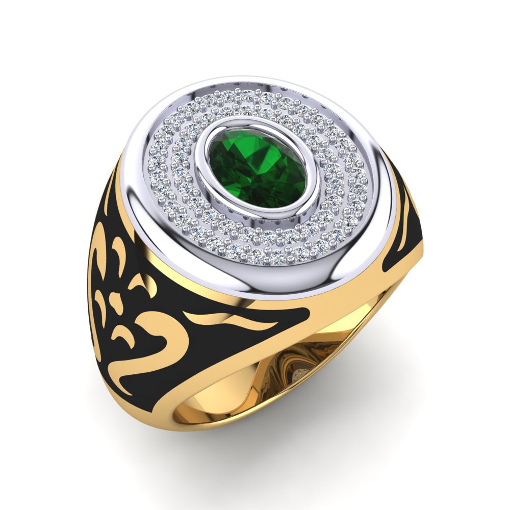 Nhẫn nam Brensin Đá Emerald (Đá nhân tạo)