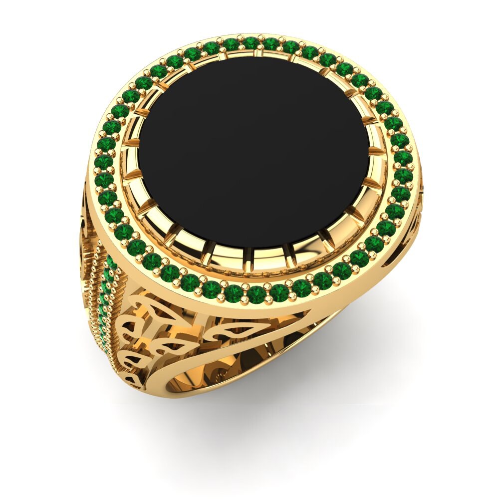 Swarovski zeleni Muški prsten Valdimar