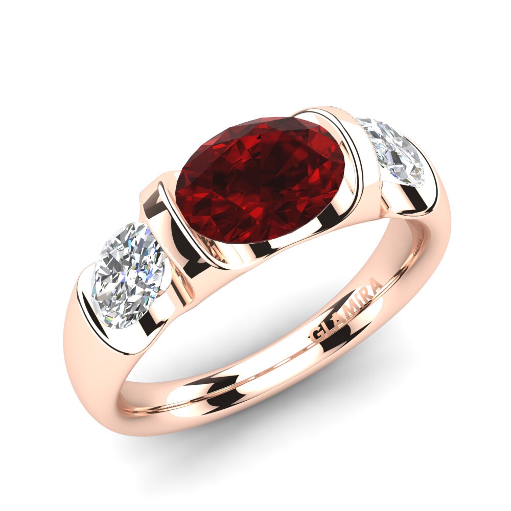 Red Zirconia Engagement Ring Manipure