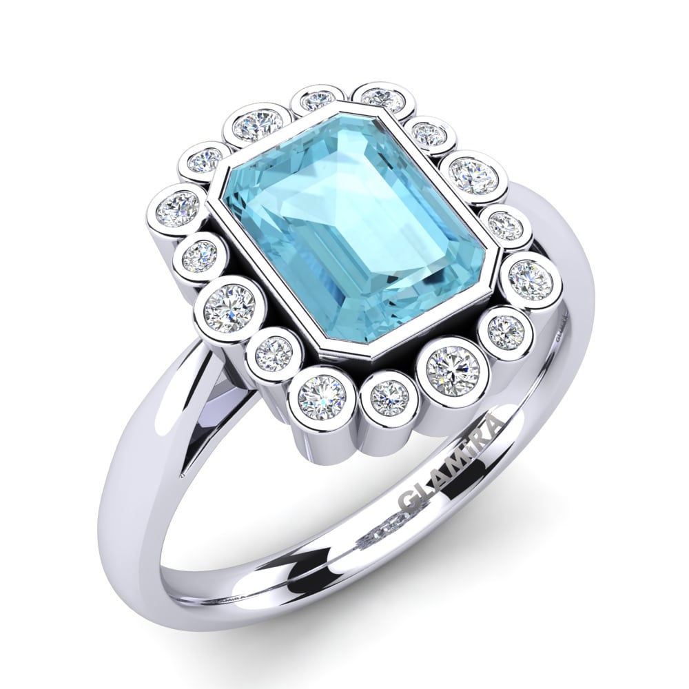 Aquamarine Engagement Ring Manzanas