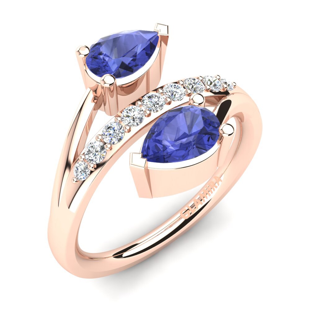 14ct Rose Gold Tanzanite Ring Marilis