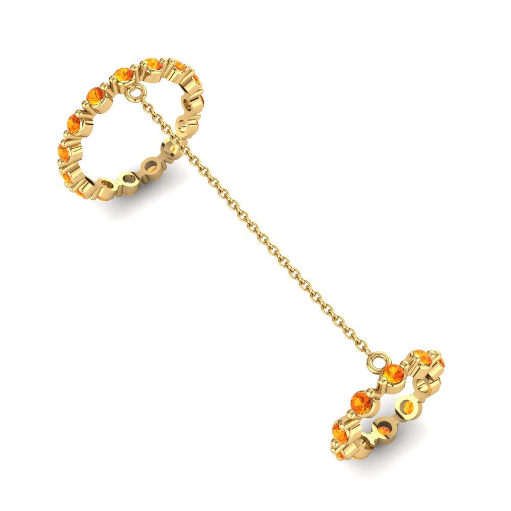 14k Yellow Gold Citrine Knuckle Ring Marise