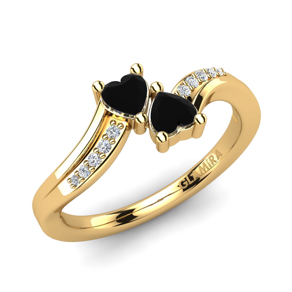 Onyx Noir Bague de fiançailles Masdevalia
