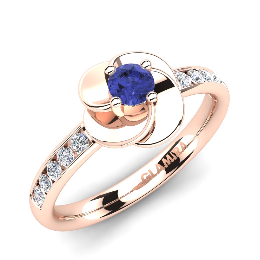 14ct Rose Gold Tanzanite Ring Mayo