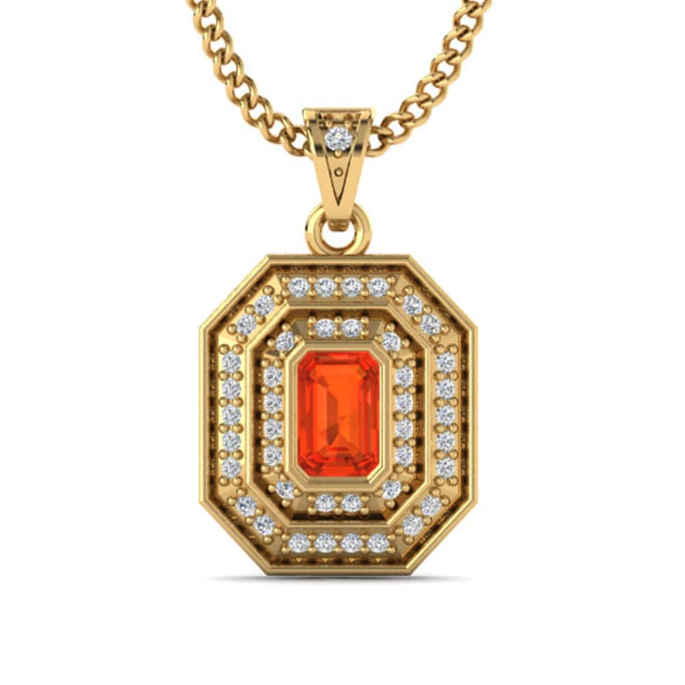 Fire Opal Women's Pendant Mina