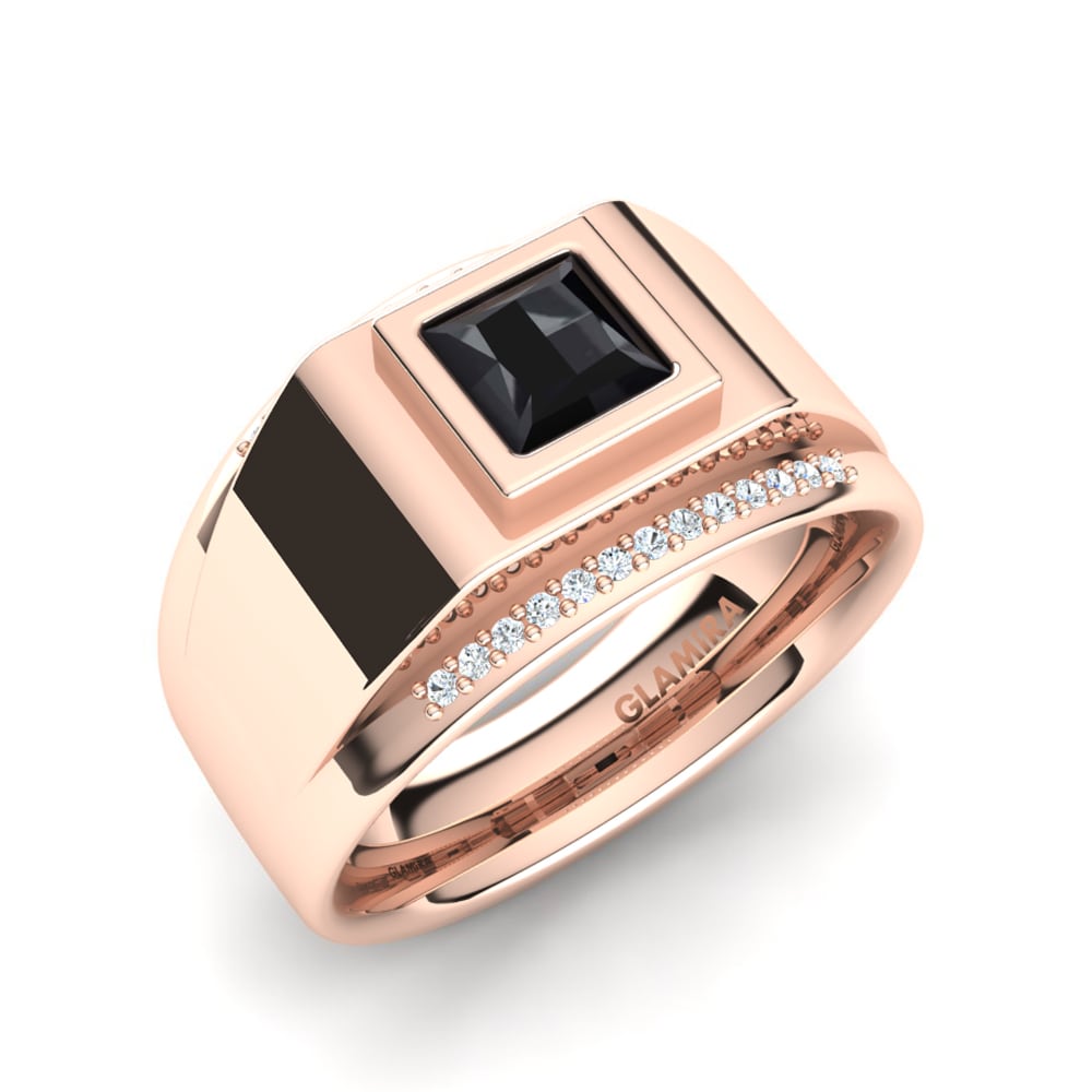 Rotgold 375 Moissanit Herrenring Monte