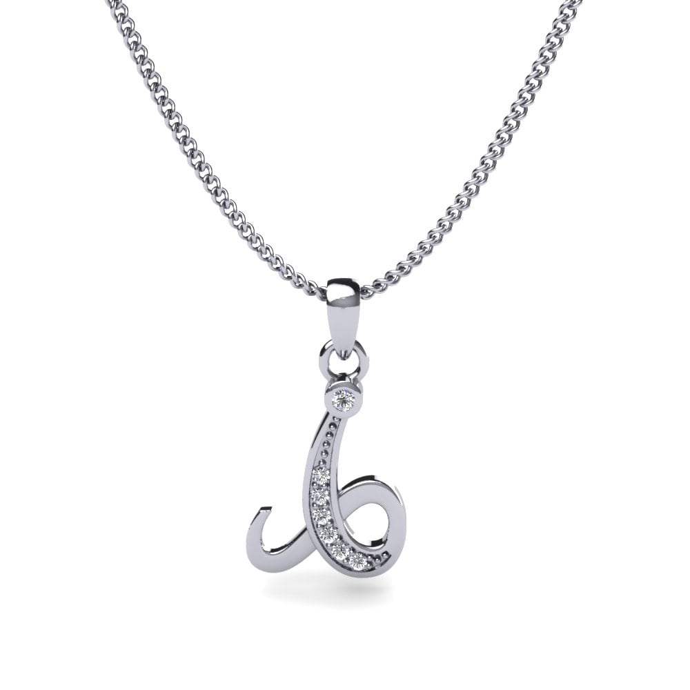 Labor-gezüchteter Diamant Initials Anhänger I