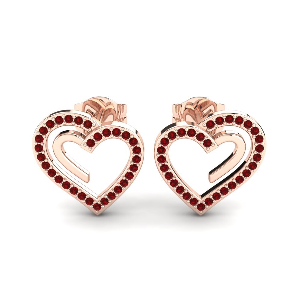 14ct Rose Gold Women's Earring Sakura