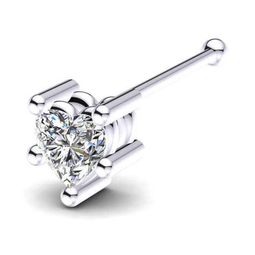 Piercing Nariz Gerlisa Oro Blanco 585 & Diamante