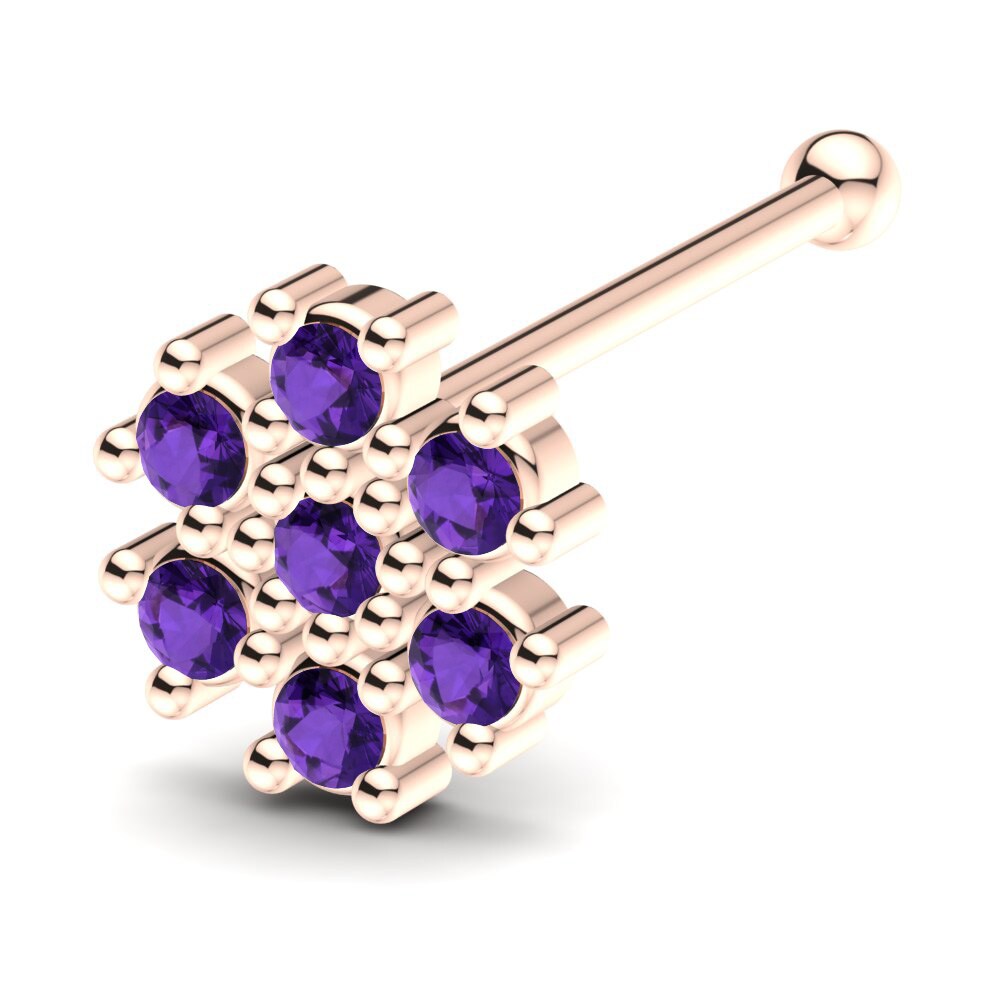 18K Rood Goud Neus Pin Mechelle