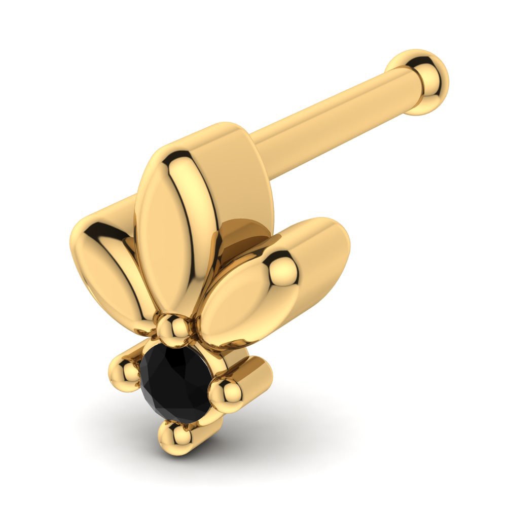 9k Yellow Gold Nose Pin Argolis