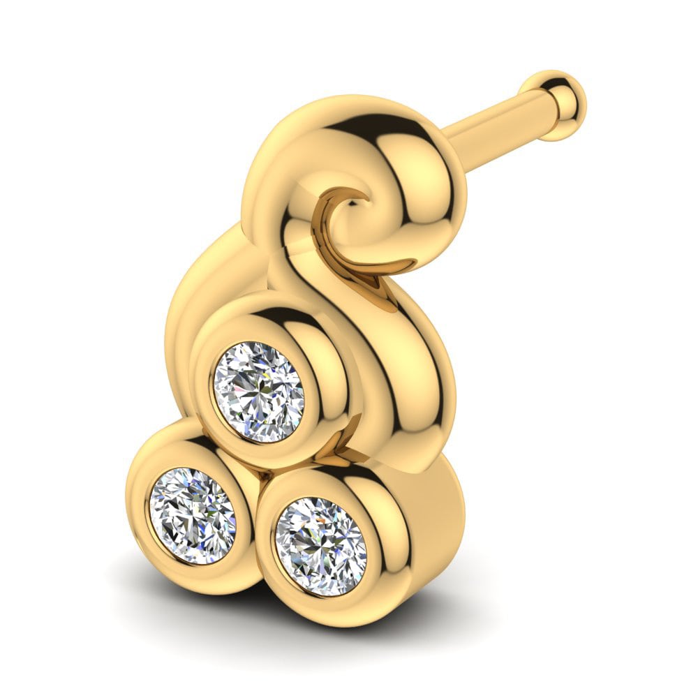 18K Geel Goud Neus Pin Armillia