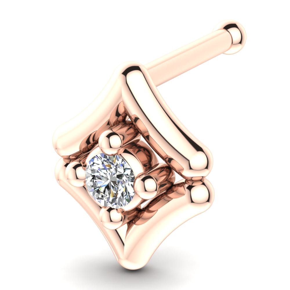 14ct Rose Gold Nose Pin Elefteria