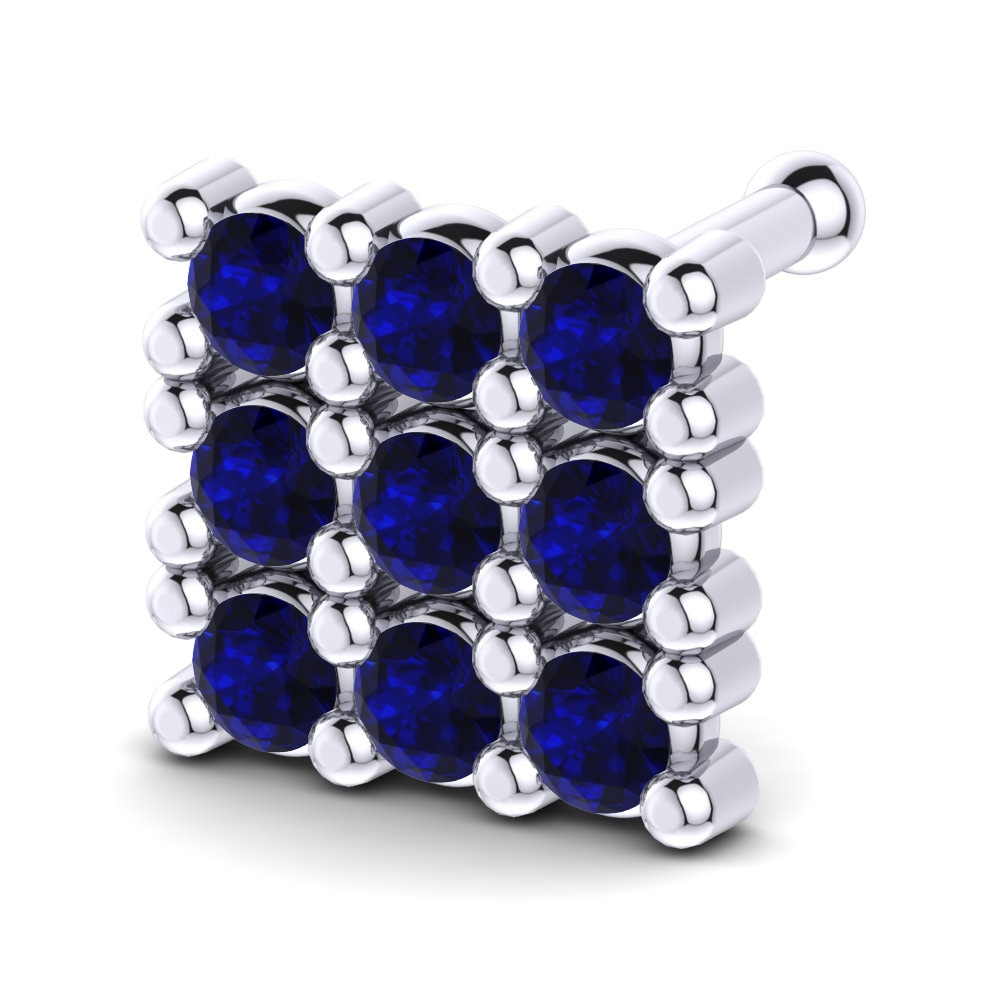 Donker Blauwe Zirkoon Neus Pin Marloes