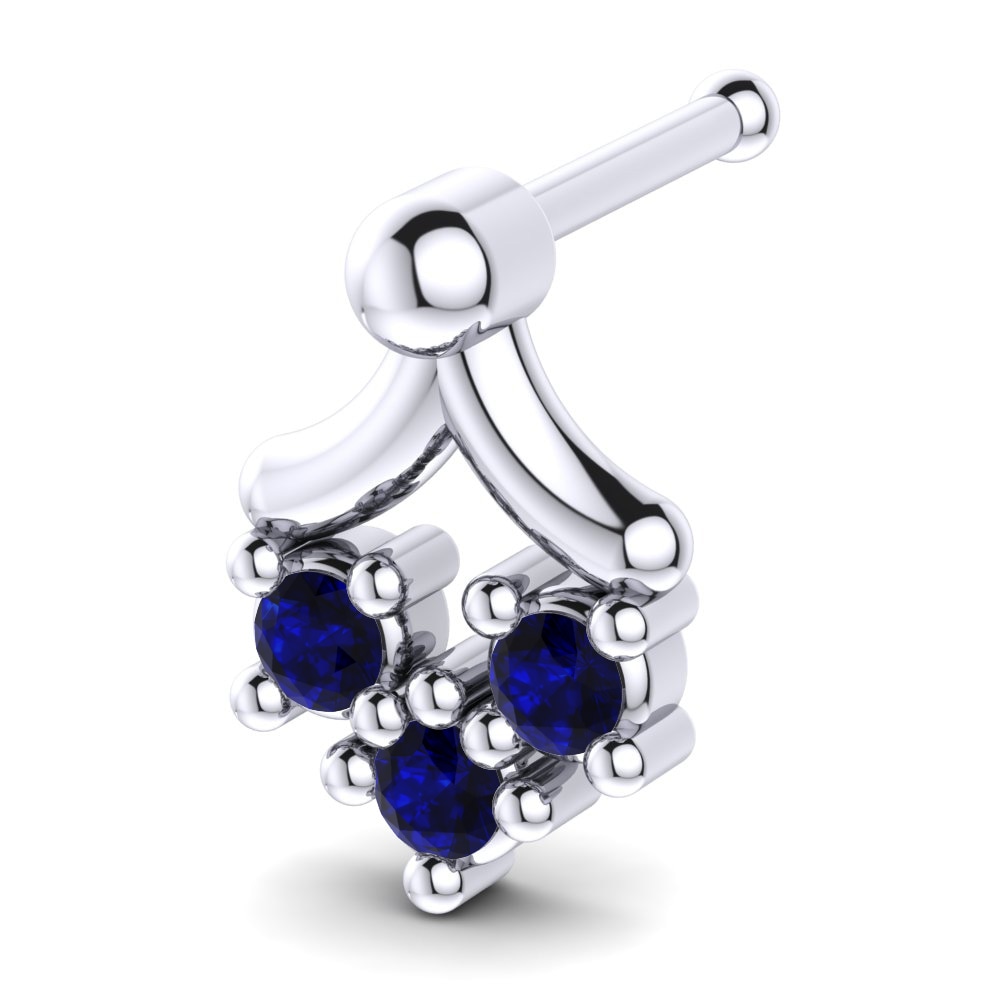 Donker Blauwe Zirkoon Neus Pin Nalara