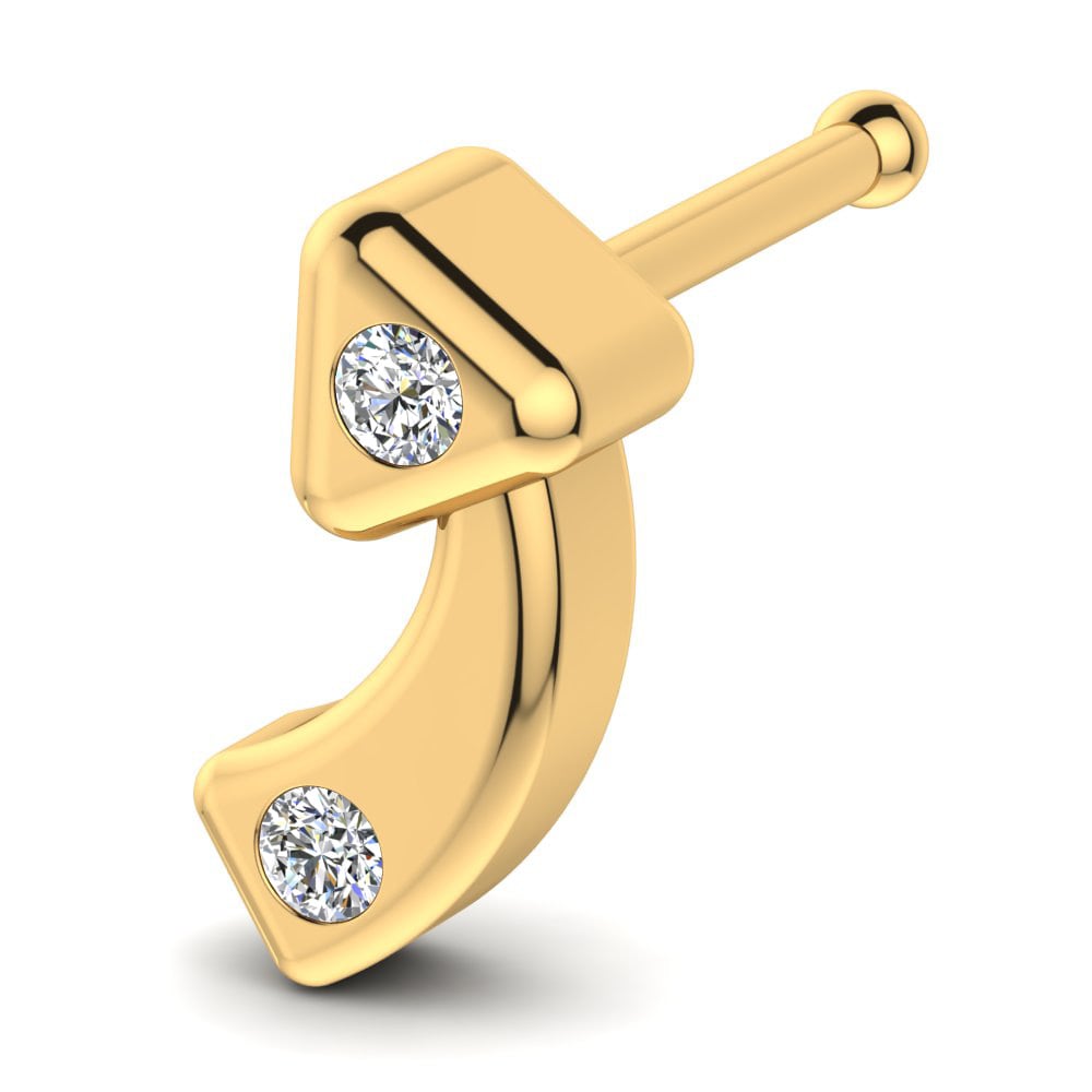 18K Geel Goud Neus Pin Odilia