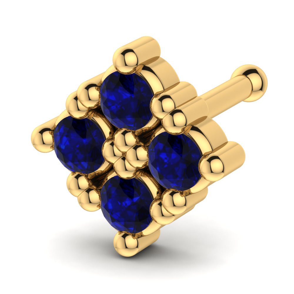 Donker Blauwe Zirkoon Neus Pin Radhia