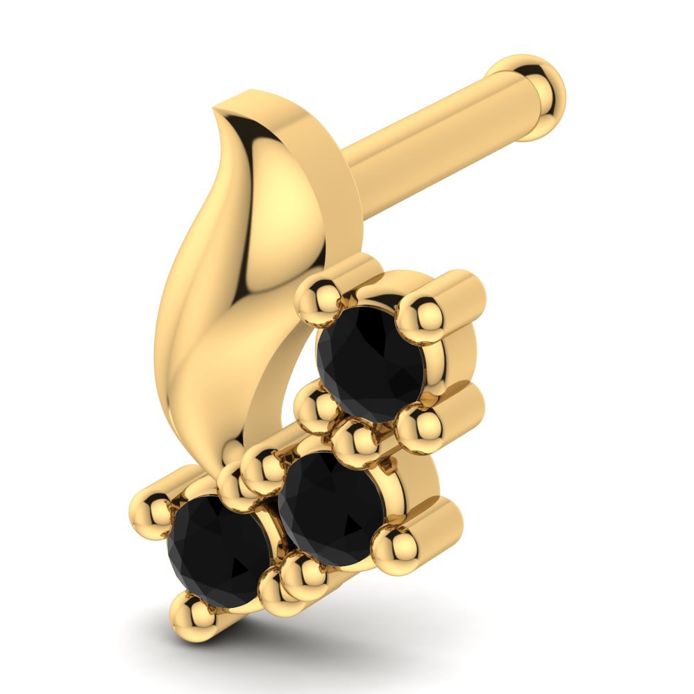 Yellow Gold Nose Pin Syeira