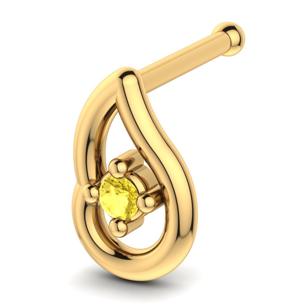 9k Yellow Gold Nose Pin Thessa