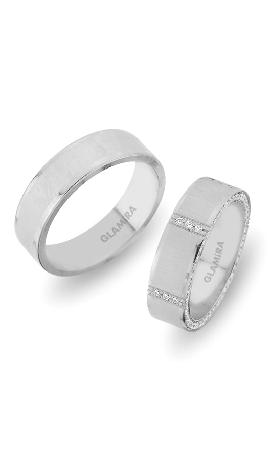 White Silver Diamond Wedding Ring Fever Desire