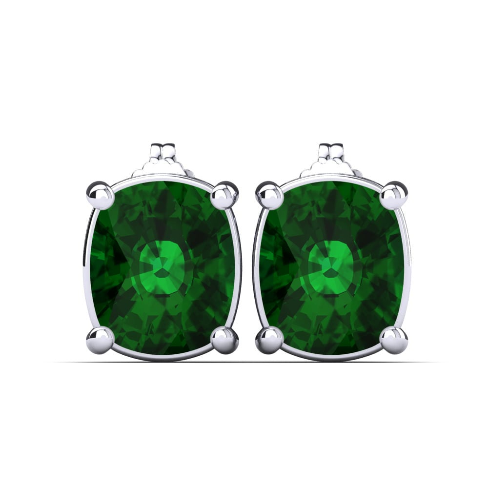 Smaragd Dames Oorbellen Nahalia 12x10 mm