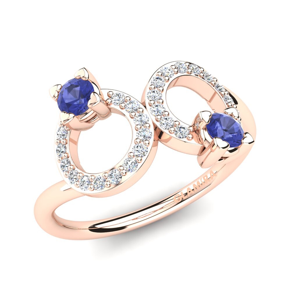 14ct Rose Gold Tanzanite Ring Natuna