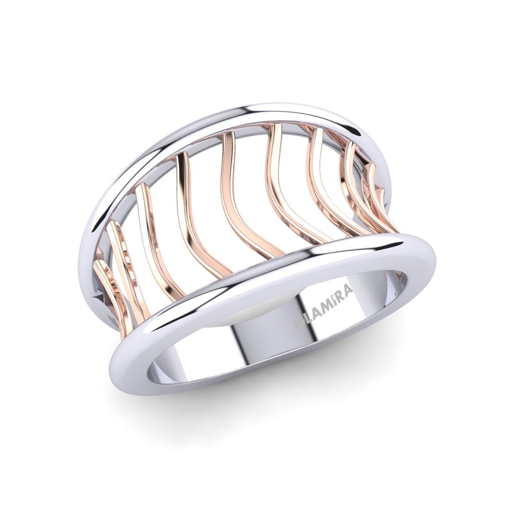 14k White & Rose Gold Ring Nile