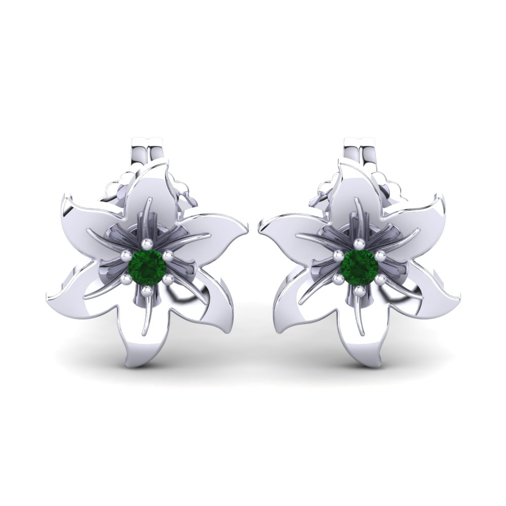 Groene Zirkoon Dames Oorbellen Nutpila