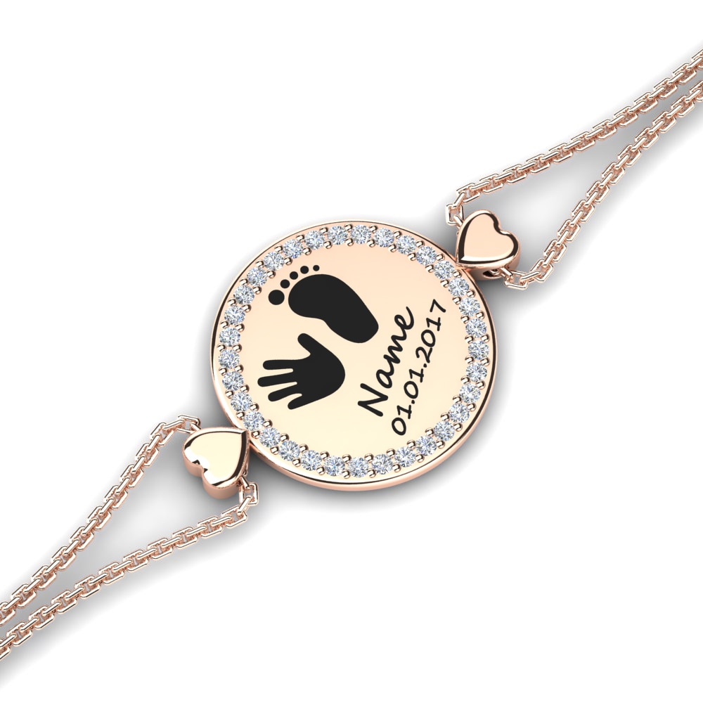 14ct Rose Gold White sapphire Women's Bracelet Roskilde