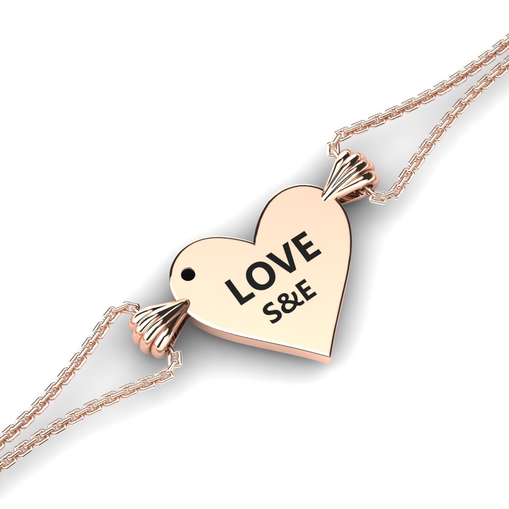 14ct Rose Gold Black Sapphire Women's Bracelet Saimaa
