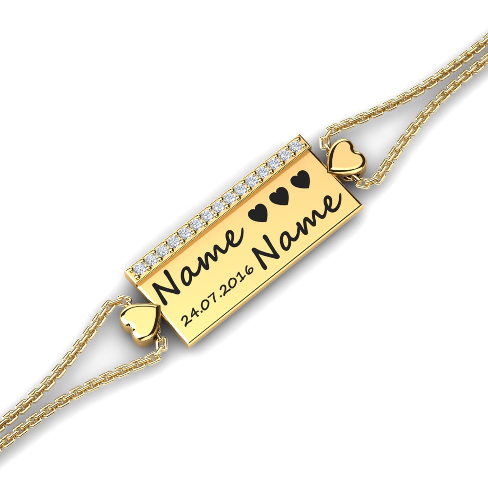 14ct Yellow Gold Lab Grown Diamond Women's Bracelet Grundy