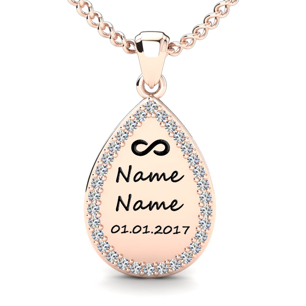 Rotgold 585 Moissanit Damen anhänger Adhira