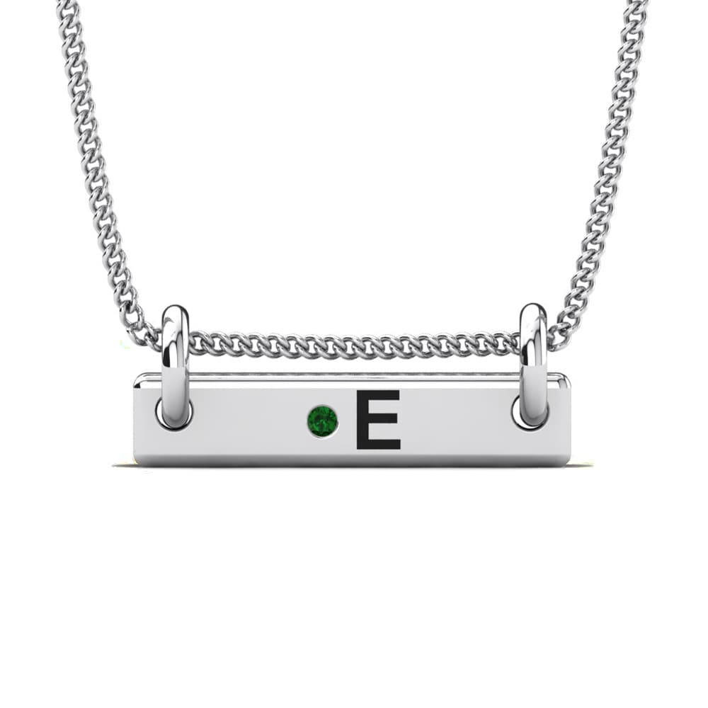 950 Palladium Grüner Zirkonia Damen anhänger Akeila