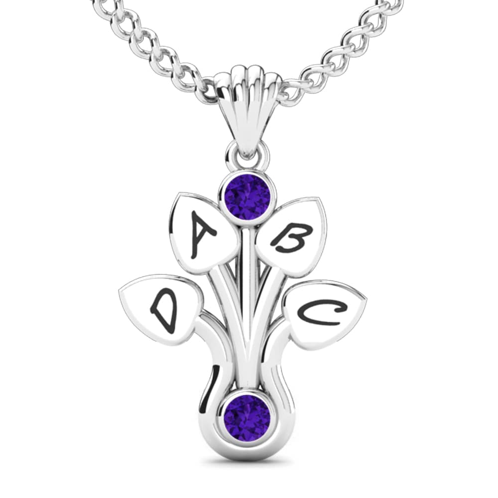 950 Platin Amethyst Damen anhänger Araxie