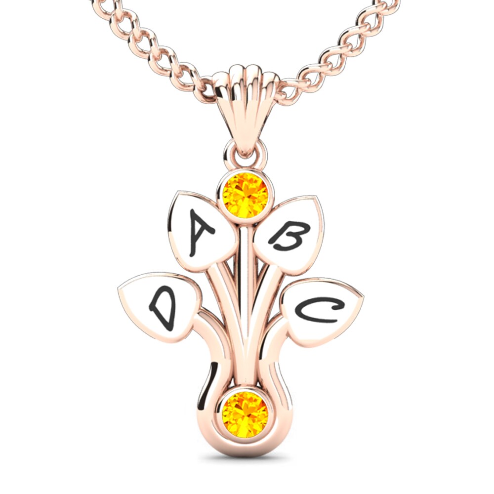Rotgold 585 Citrin Damen anhänger Araxie