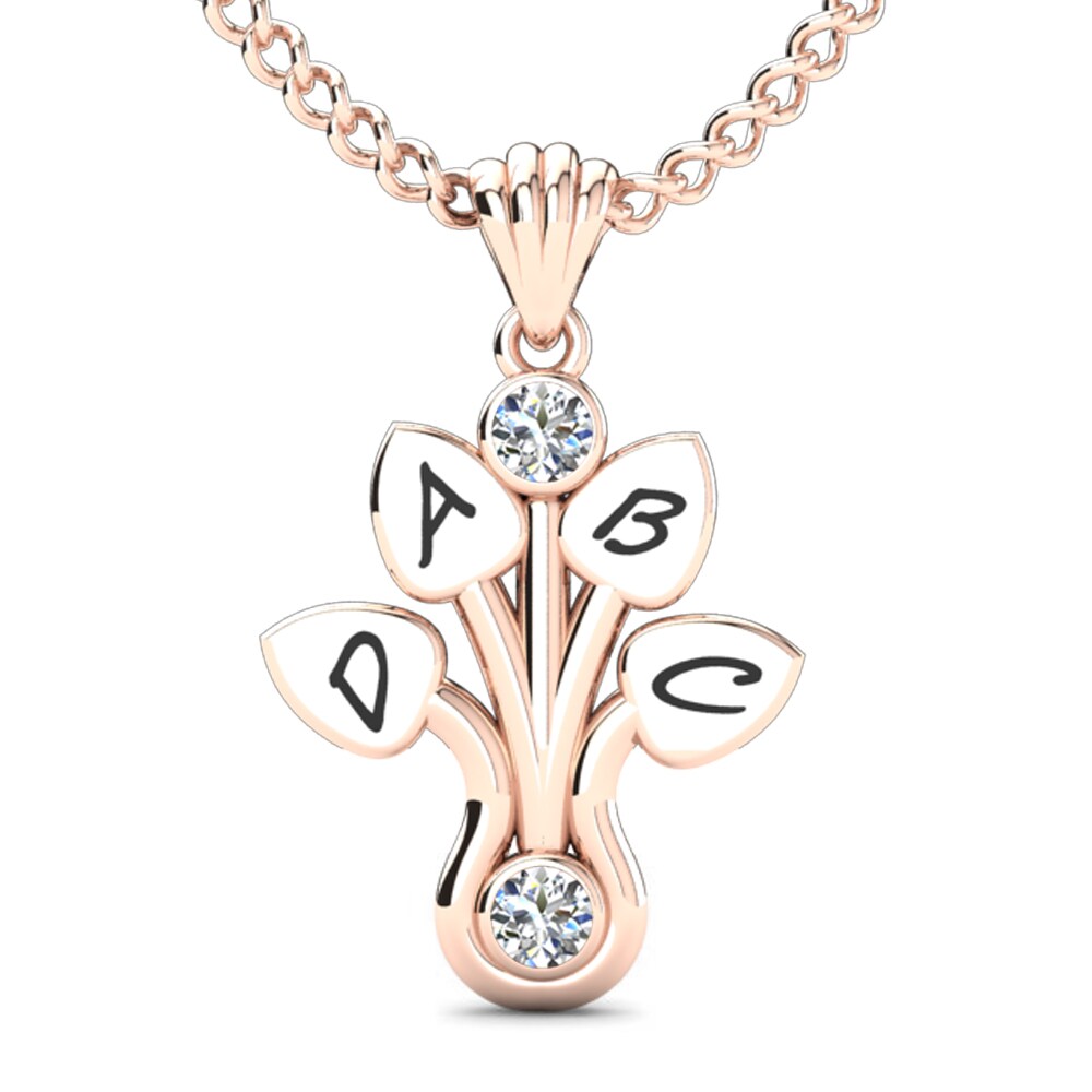 Rotgold 585 Zirkonia Damen anhänger Araxie
