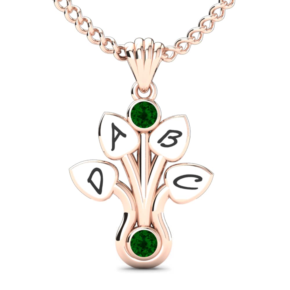 Rotgold 585 Smaragd Damen anhänger Araxie