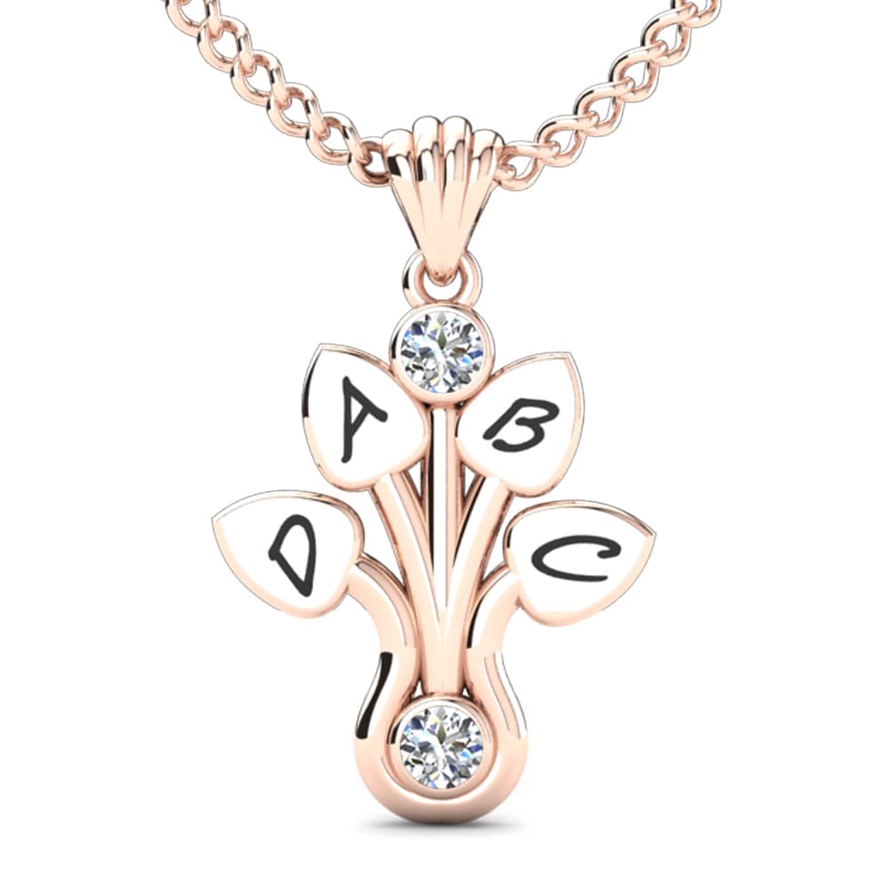 Rotgold 585 Labor-gezüchteter Diamant Damen anhänger Araxie