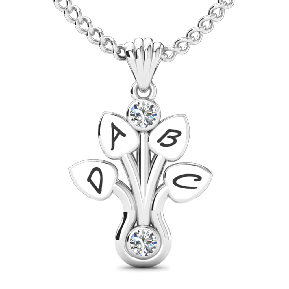 950 Palladium Labor-gezüchteter Diamant Damen anhänger Araxie