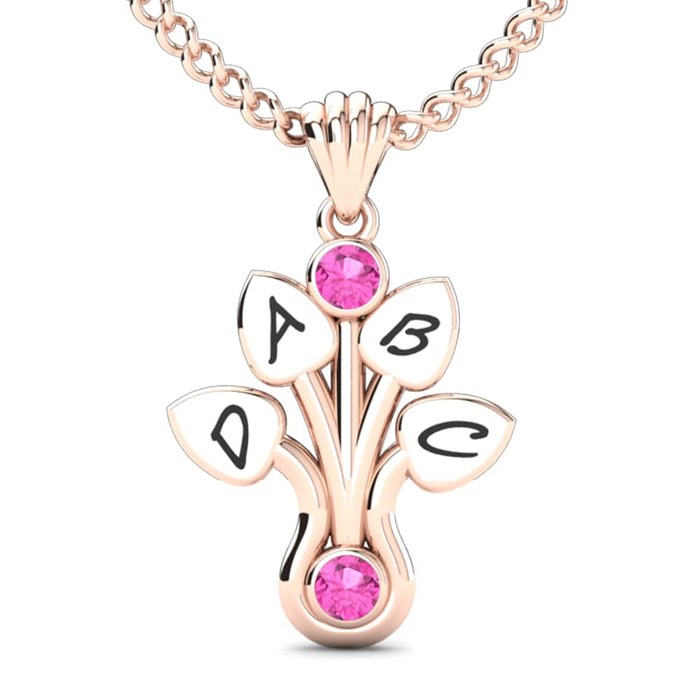 Rotgold 585 Rosa Turmalin Damen anhänger Araxie