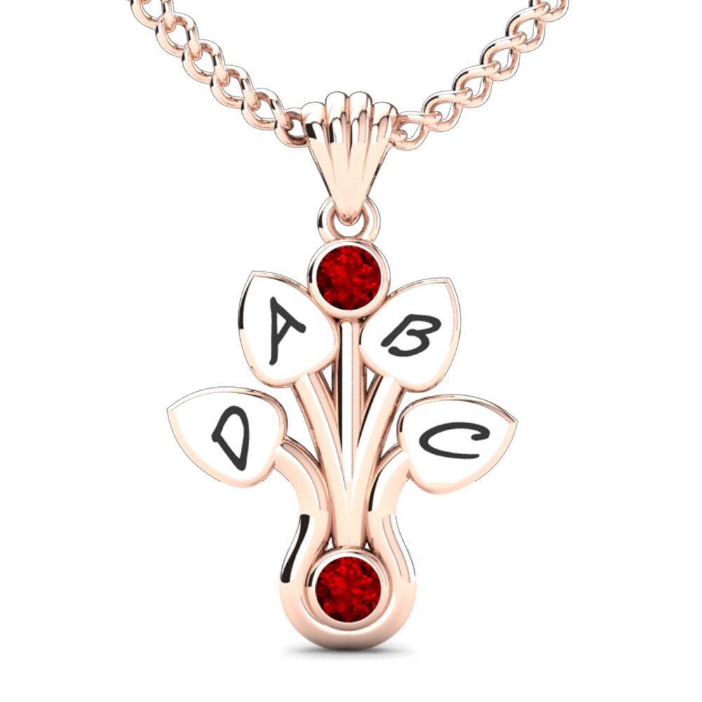 Rotgold 585 Roter Zirkonia Damen anhänger Araxie