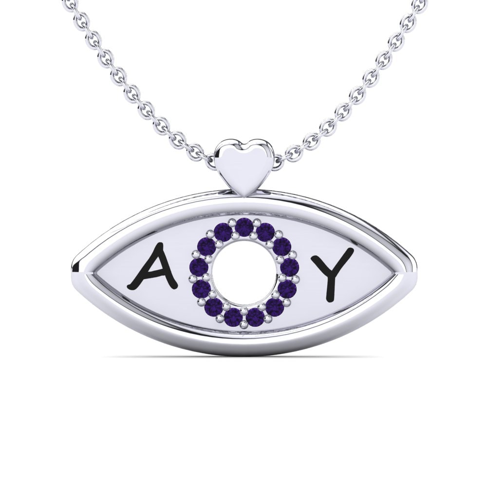 950 Platin Amethyst Damen halskette Dairine