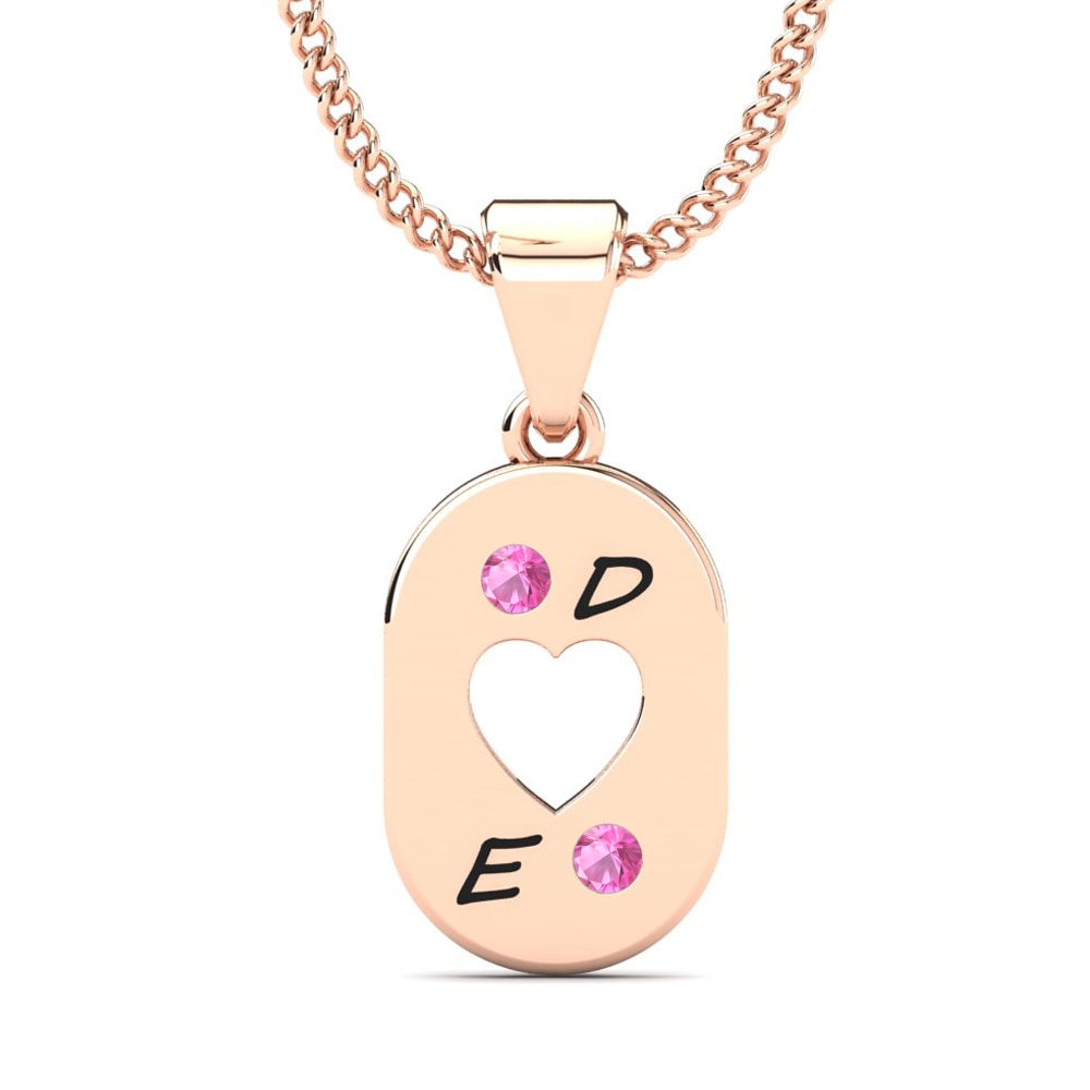 Rotgold 585 Rosa Turmalin Damen anhänger Giedrius