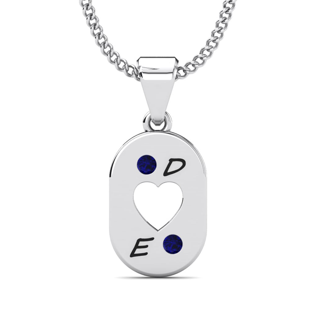 Donker Blauwe Zirkoon Dames Hanger Giedrius