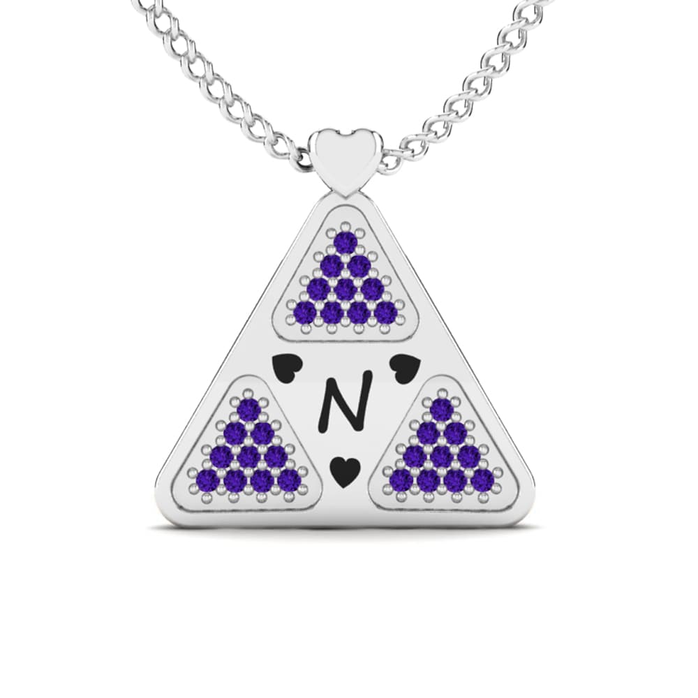 Weiß-Silber Amethyst Damen halskette Harleen