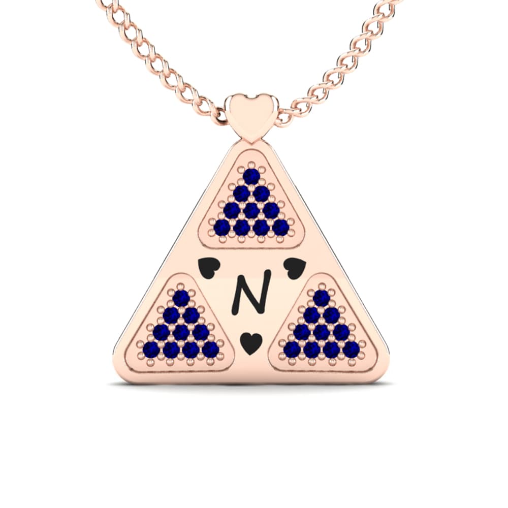 Donker Blauwe Zirkoon Dames Hanger Harleen