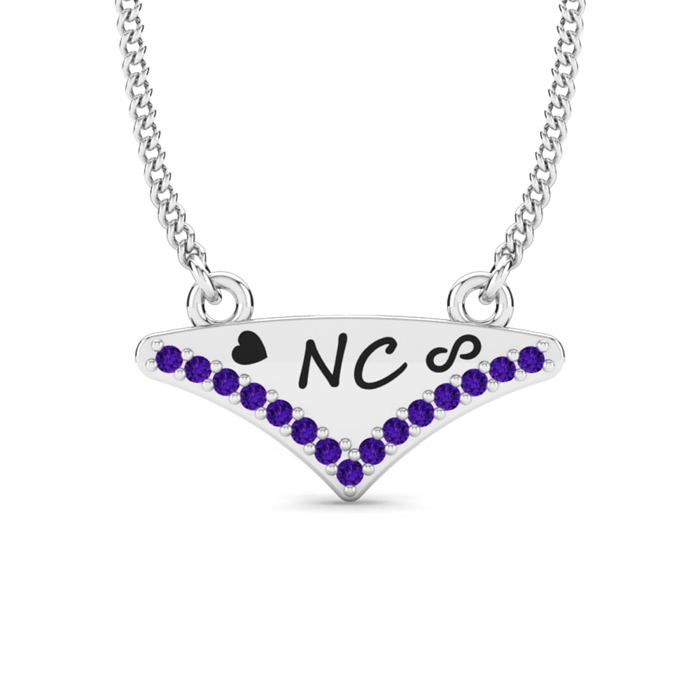 Weiß-Silber Amethyst Damen halskette Harmonee