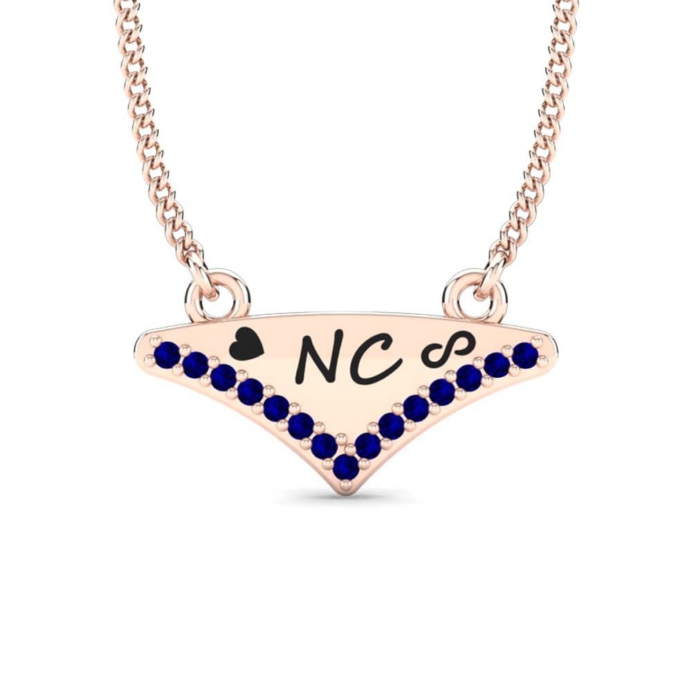 Donker Blauwe Zirkoon Dames Hanger Harmonee