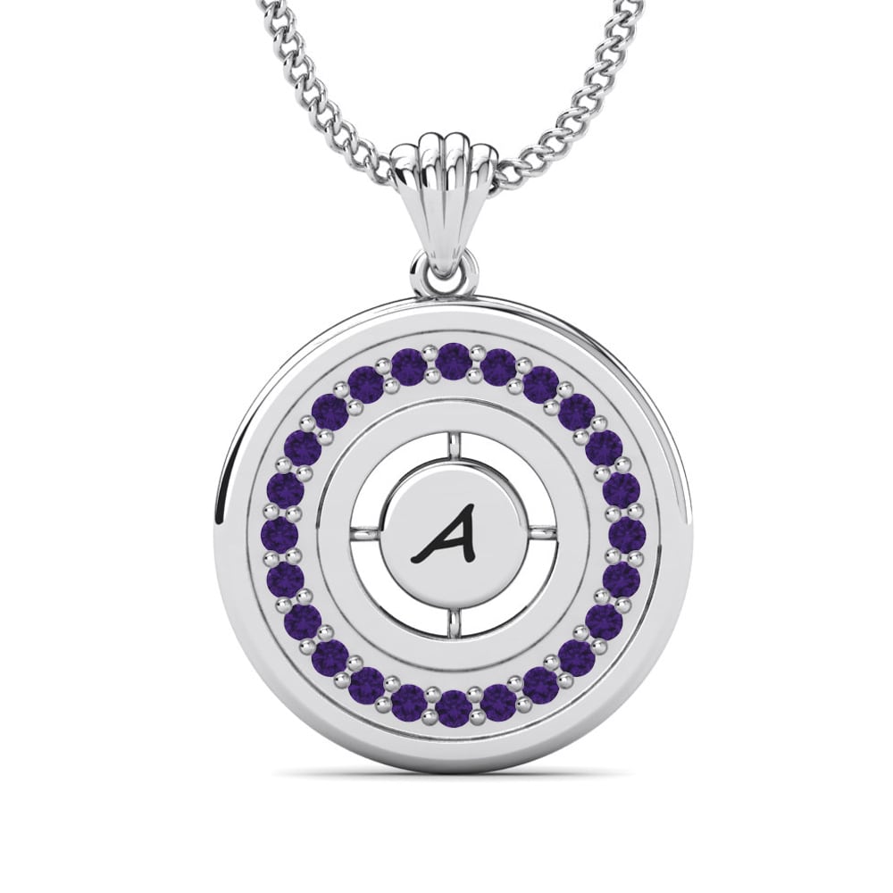 950 Platin Amethyst Damen anhänger Haven